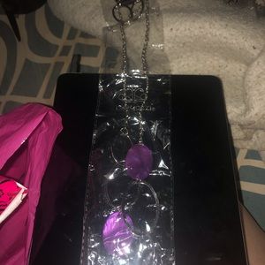 Purple paparazzi necklace with earrings